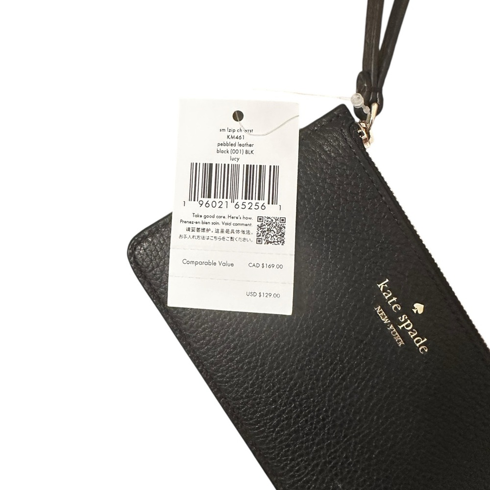 Kate Spade pebbled leather Black Clutch cardholder new - Picture 2 of 5